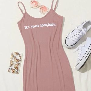 Cute pink short dress